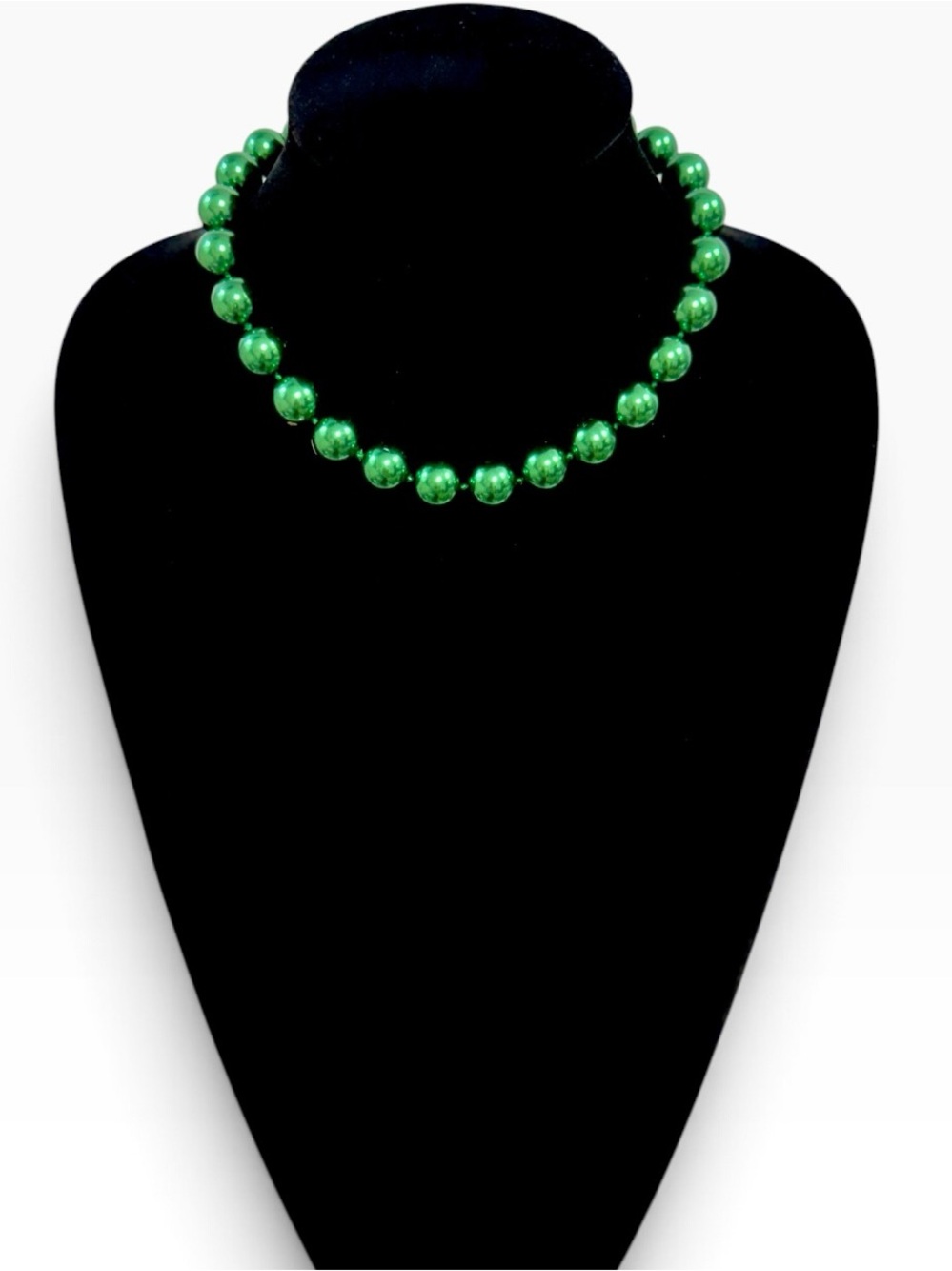 Charter Club Green Beaded Statement Choker Necklace